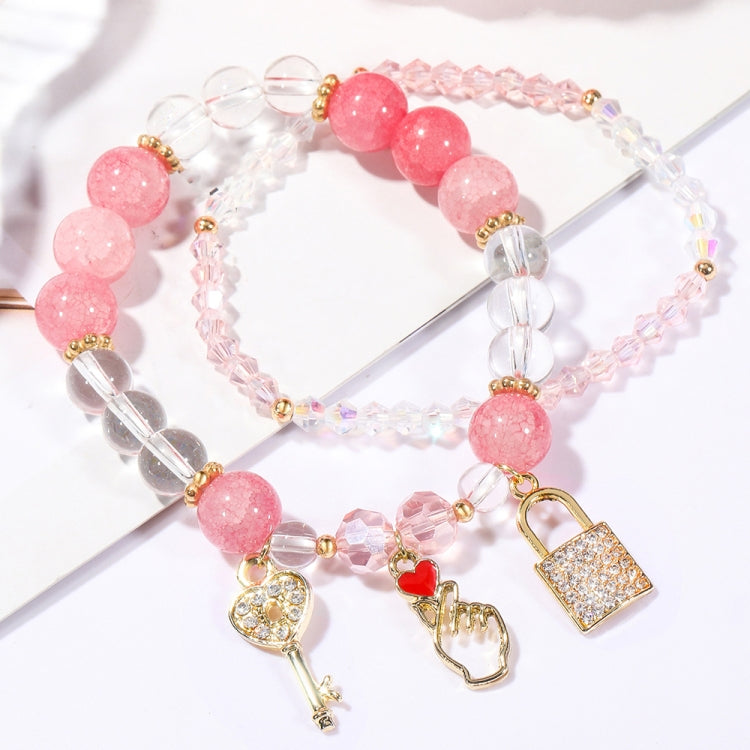กำไลคริสตัลเม็ดผู้หญิง กำไลคริสตัลธรรมชาติ S2204-3 โอปอลชมพู, S2204-2 โอปอลน้ำเงิน, S2204-6 ส้ม+ผีเสื้อ, S2204-5 โอปอลชมพู, S2203-1 ชมพู+กุหลาบ, S2203-2 น้ำเงิน+กุหลาบ, S2203-7 ชมพู+กุญแจ