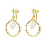 Baroque Earrings Pearl Ear Clip Women Without Ear Piercing, 1202 Long Gold, 1201 Long Silver, 0402 Short Gold, 0401 Short Silver, E2109-7 Half Round, E2109-8 Half Ellipse, E2109-10 Leaf Model, E2109-14 Small Pearl, E2208-7 Drag Colorful Pearls