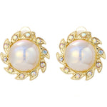 Baroque Earrings Pearl Ear Clip Women Without Ear Piercing, 1202 Long Gold, 1201 Long Silver, 0402 Short Gold, 0401 Short Silver, E2109-7 Half Round, E2109-8 Half Ellipse, E2109-10 Leaf Model, E2109-14 Small Pearl, E2208-7 Drag Colorful Pearls