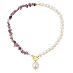 สร้อยคอหินธรรมชาติแตกสีสันโบโฮ, รุ่น:, N2105-9 จี้ไข่มุกหินสี, N2206-8 หินสีชมพู, N2206-9 หินสีฟ้าอ่อน, N2206-10 หินหลายสี, N2206-11 หินใส, N2106-23 โซ่เดี่ยวหินสีชมพู