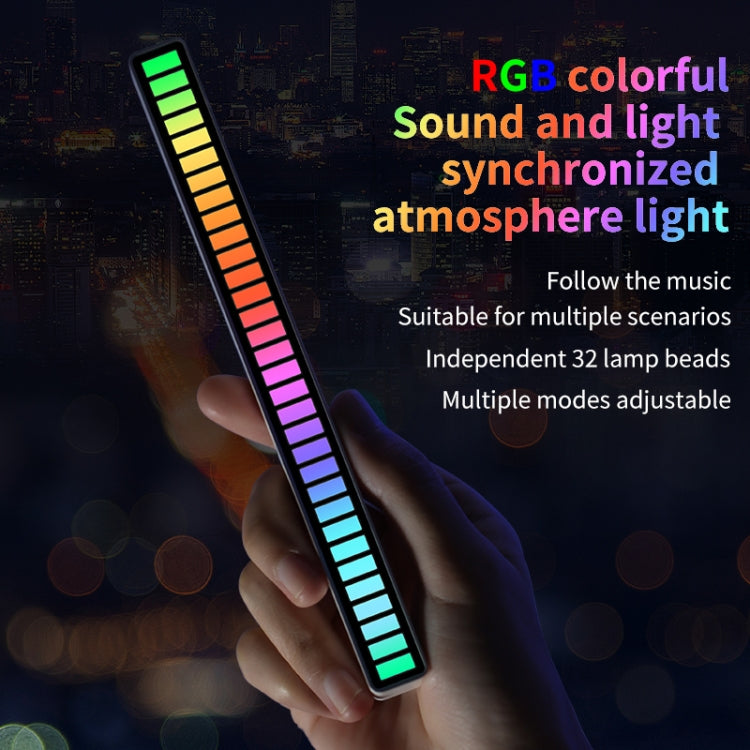 ไฟตอบสนองจังหวะเสียง RGB ควบคุมด้วยเสียง ไฟบรรยากาศ LED สำหรับดนตรี ชาร์จไฟ, เสียบปลั๊ก