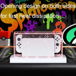 035 ฝาครอบกันฝุ่นฐานแสดงผลเรืองแสงสำหรับ Nintendo Switch/OLED, สเปค: ฐานไฟ, โปร่งใส, ป้ายขาว, ป้ายดำ, ที่จับ, Jet Warrior, Noble, Gengar