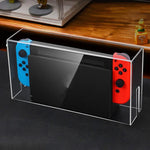 035 ฝาครอบกันฝุ่นฐานแสดงผลเรืองแสงสำหรับ Nintendo Switch/OLED, สเปค: ฐานไฟ, โปร่งใส, ป้ายขาว, ป้ายดำ, ที่จับ, Jet Warrior, Noble, Gengar