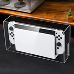 035 ฝาครอบกันฝุ่นฐานแสดงผลเรืองแสงสำหรับ Nintendo Switch/OLED, สเปค: ฐานไฟ, โปร่งใส, ป้ายขาว, ป้ายดำ, ที่จับ, Jet Warrior, Noble, Gengar