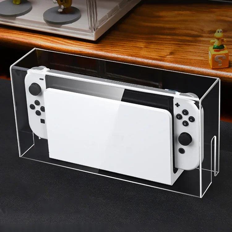 035 ฝาครอบกันฝุ่นฐานแสดงผลเรืองแสงสำหรับ Nintendo Switch/OLED, สเปค: ฐานไฟ, โปร่งใส, ป้ายขาว, ป้ายดำ, ที่จับ, Jet Warrior, Noble, Gengar