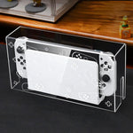 035 ฝาครอบกันฝุ่นฐานแสดงผลเรืองแสงสำหรับ Nintendo Switch/OLED, สเปค: ฐานไฟ, โปร่งใส, ป้ายขาว, ป้ายดำ, ที่จับ, Jet Warrior, Noble, Gengar