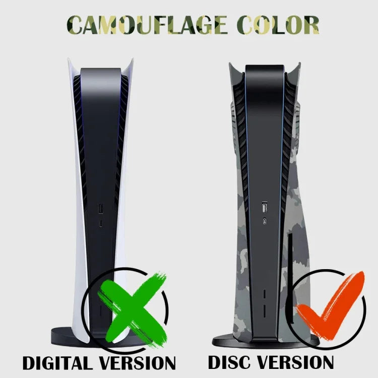 ปลอกกันรอยลายพรางสำหรับเครื่องเล่นเกม PS5 รุ่น CD-ROM, ลายพราง