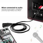 สายลำโพง 2RCA เป็น 2XLR Canon สายเสียงบาลานซ์, 0.5 ม., 1 ม., 1.5 ม., 3 ม.