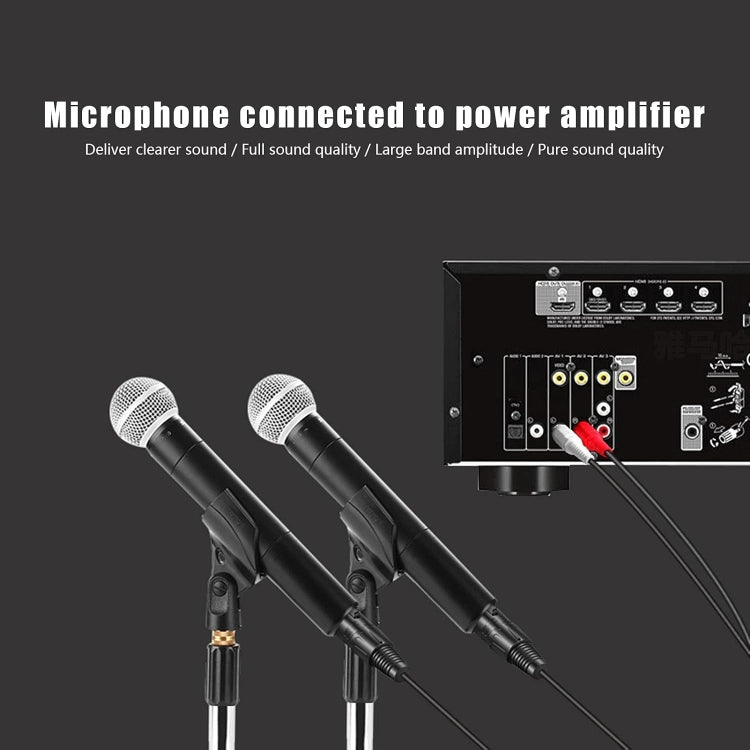 สายลำโพง 2RCA เป็น 2XLR Canon สายเสียงบาลานซ์, 0.5 ม., 1 ม., 1.5 ม., 3 ม.