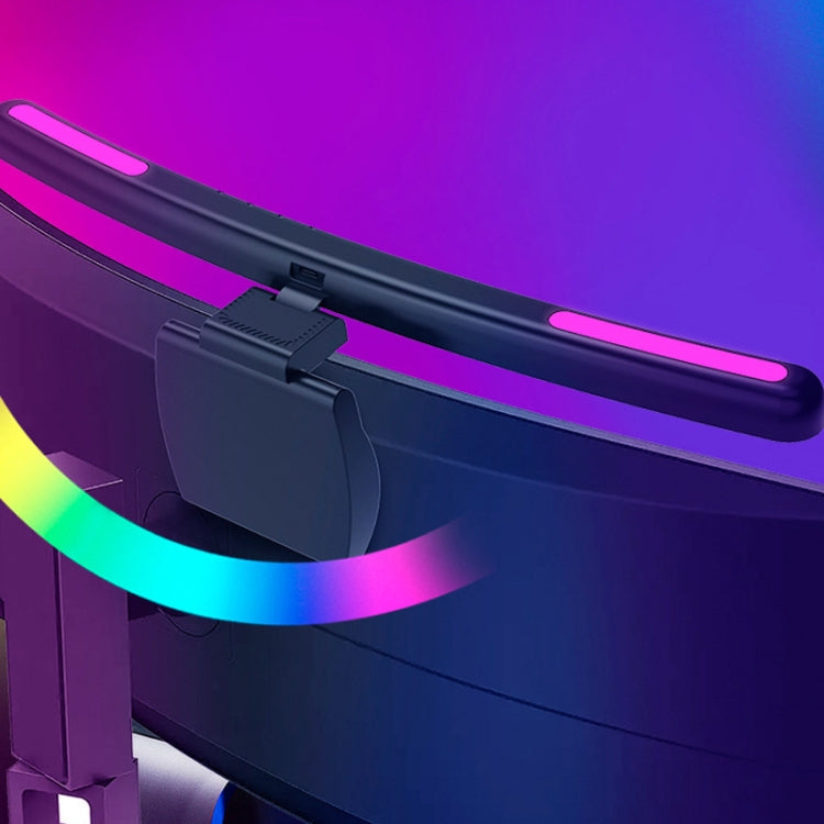 โคมไฟแขวนหน้าจอโค้งสำหรับแล็ปท็อป ไฟตั้งโต๊ะคอมพิวเตอร์, โค้งไม่มีไฟ RGB, โค้งมีไฟ RGB