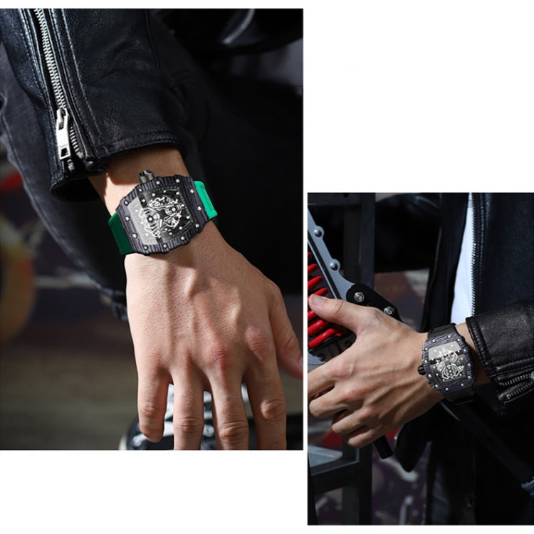 นาฬิกากีฬาควอตซ์กันน้ำ 30 ม. BINBOND B6577 รูปทรงถัง