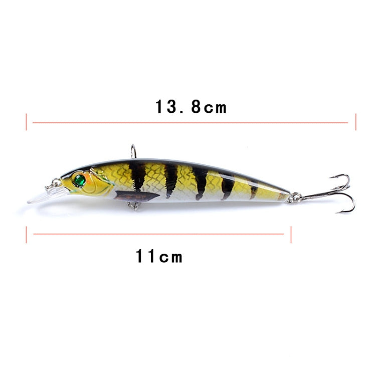 เหยื่อปลาสีทา LB106 ขนาด 11 ซม. น้ำหนัก 11.5 กรัม เหยื่อปลาสังเคราะห์แข็ง 1 ถึง 18
