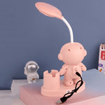 T509 โคมไฟตั้งโต๊ะที่วางปากกาพร้อมที่เหลาดินสอ, T509 สีขาว, T509 สีชมพู, T509 สีน้ำเงิน