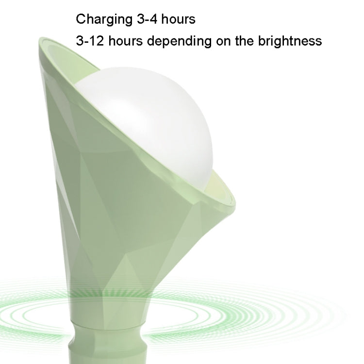 ฐานโคมไฟตั้งโต๊ะเพชรถอดได้ ชาร์จ USB ปรับอุณหภูมิสีได้ 3 ระดับ ไฟกลางคืน