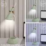 ฐานโคมไฟตั้งโต๊ะเพชรถอดได้ ชาร์จ USB ปรับอุณหภูมิสีได้ 3 ระดับ ไฟกลางคืน