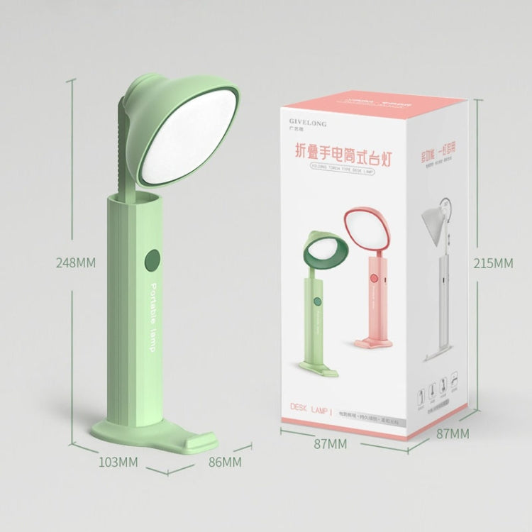 โคมไฟตั้งโต๊ะไฟฉายพับได้ ชาร์จ USB ไฟกลางคืนสำหรับนักเรียนในหอพัก