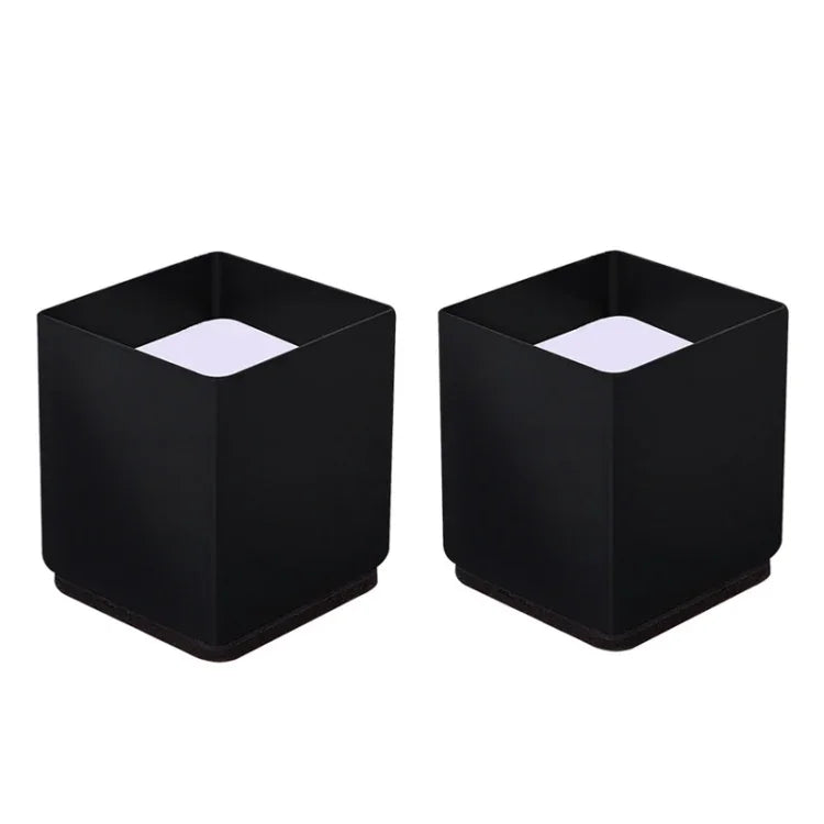 2pcs/set Furniture Carbon Steel Wraparound Heightening Foot Pad, Style:, Round 4x5cm (Black), Round 4x5cm (Brown), Round 6x5cm (Black), Round 6x5cm (Brown), Round 6x10cm (Black), Round 6x10cm (Brown), Square 4x5cm (Black), Square 4x5cm (Brown)         ...