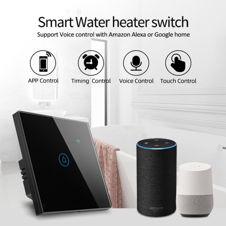 สวิตช์ควบคุมระยะไกล Tuya ZigBee 40A สำหรับเครื่องทำน้ำอุ่น กำลังสูง ไฟ แอร์ ตั้งเวลาเสียง, ZigBee 40A สีขาว, ZigBee 40A สีดำ