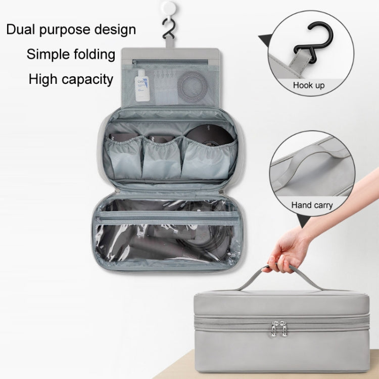 กระเป๋าเก็บของหนัง PU อเนกประสงค์ Baona BN-DS006 สำหรับ Dyson Airwrap สีเทา