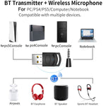 สำหรับ PS4 / PS5 / PC ตัวรับสัญญาณเสียง Bluetooth 5.0 HS-PS5101 ตัวส่งสัญญาณหูฟังไร้สาย, ตัวส่งสัญญาณหูฟัง