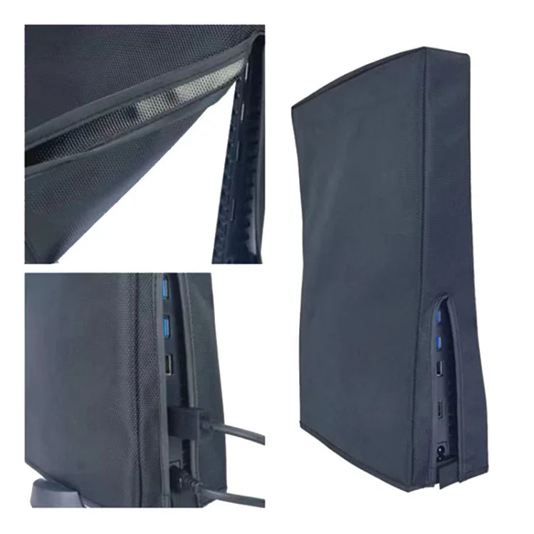 PS5-1 สำหรับเครื่องเล่นเกม Snoy PS5 ฝาครอบป้องกันกันน้ำและฝุ่น (แนวตั้งสีดำ), (แนวตั้งสีเทา), (แนวนอนสีดำ), (แนวนอนสีเทา)