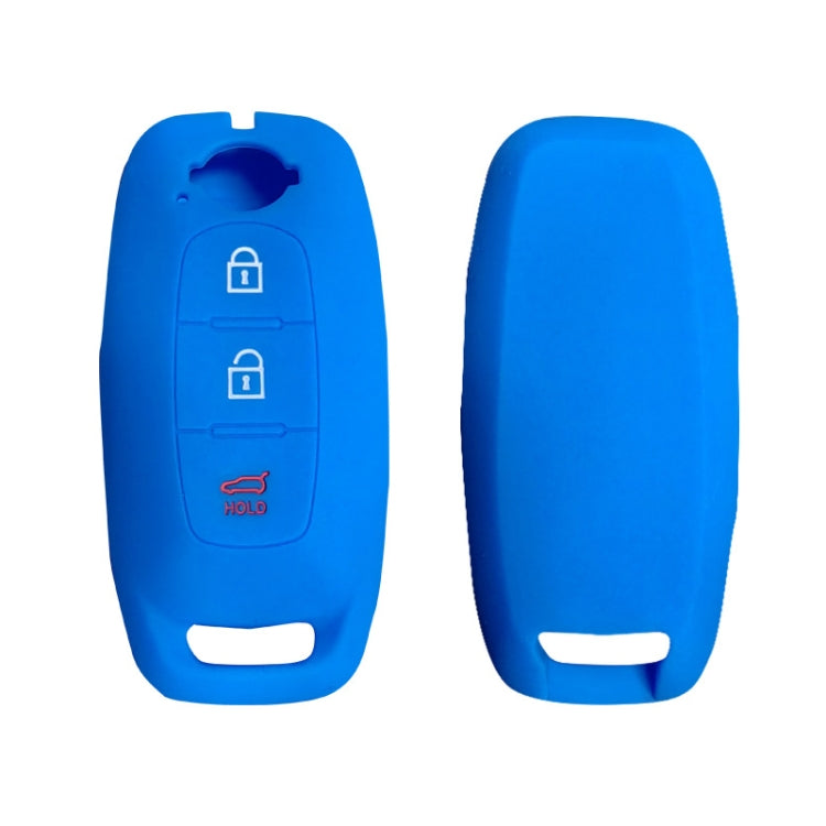 For 2023 Nissan Altima 2pcs Three-Button Key Silicone Protective Case, Black, Red, Rose Red, Pink, Blue, Apple Green, Orange, Sea Blue, Purple, Luminous Blue, Luminous Green, White