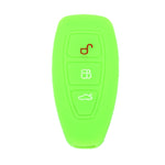 For Ford Focus/Mondeo 2pcs Folding Three-Button Key Protect Cover, Red, Pink, Orange, Yellow, Sky Blue, New Green, Purple, Black