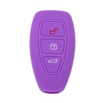 For Ford Focus/Mondeo 2pcs Folding Three-Button Key Protect Cover, Red, Pink, Orange, Yellow, Sky Blue, New Green, Purple, Black