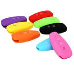 For Ford Focus/Mondeo 2pcs Folding Three-Button Key Protect Cover, Red, Pink, Orange, Yellow, Sky Blue, New Green, Purple, Black