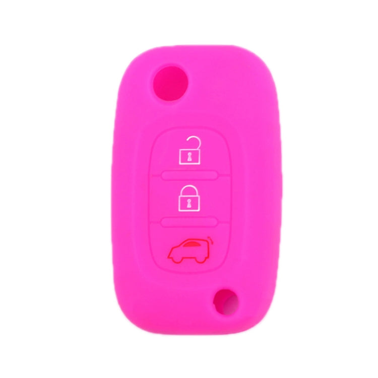 For Mercedes-Benz Smart Folding 2pcs 3 Button Silicone Key Case, Rose Red, Pink, Orange, Yellow, Apple Green, Sea Blue, Light Blue, Purple, White Gray, Black