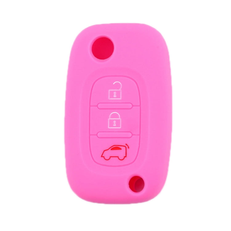 For Mercedes-Benz Smart Folding 2pcs 3 Button Silicone Key Case, Rose Red, Pink, Orange, Yellow, Apple Green, Sea Blue, Light Blue, Purple, White Gray, Black