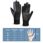 ถุงมือปั่นจักรยานกีฬากลางแจ้งกันน้ำกันลื่นสัมผัสหน้าจอ อบอุ่น S, M, L, XL
