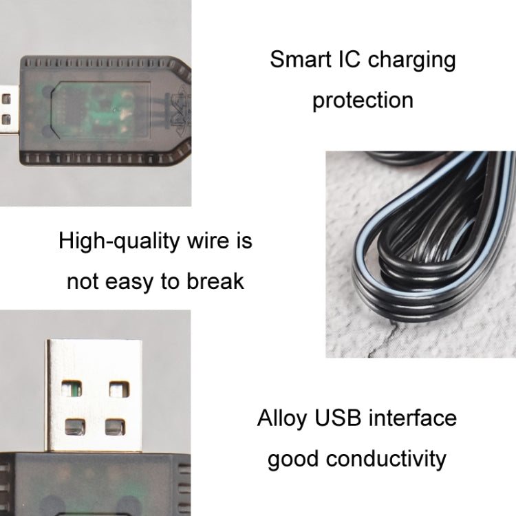 ที่ชาร์จแบตเตอรี่ลิเธียม 7.4V สำหรับของเล่นเครื่องบิน พร้อมสายข้อมูล USB