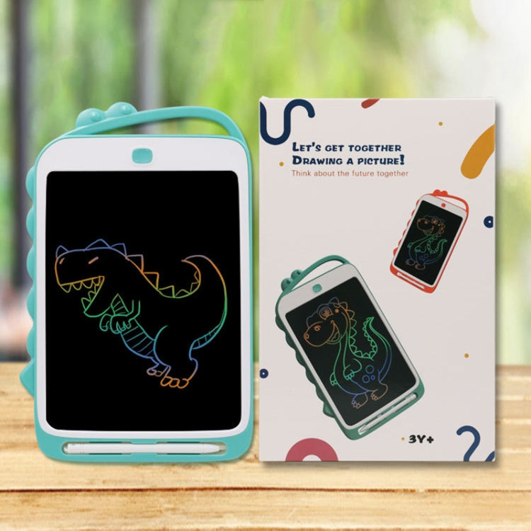 กระดานเขียน LCD ลายการ์ตูนไดโนเสาร์ ขนาด 10 นิ้ว สีสันสดใส กระดานวาดภาพสำหรับเด็ก, ขนาด 10 นิ้ว (สีฟ้าอ่อน)