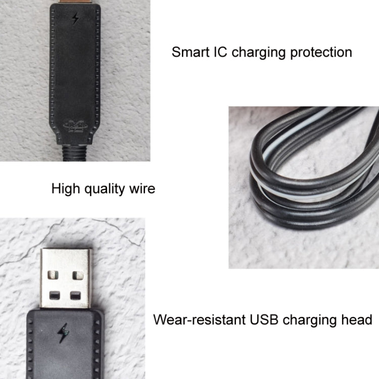 สายชาร์จเครื่องบินสี่แกนชิปอัจฉริยะ USB 3.7V x 2