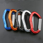 XINDA  22KN Rock Climbing  Straight Quickdraw Spring-loaded Gate Buckle Aluminum Carabiner, XD-8126 (Orange), XD-8126 (Silver), XD-8126 (Blue), XD-8126 (Black), XD-8126 (Red)