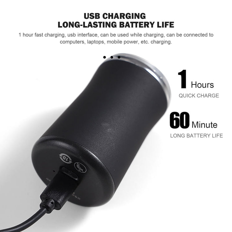 เครื่องโกนหนวดไฟฟ้าขนาดพกพา ล้างน้ำได้ ชาร์จ USB สำหรับผู้ชาย สีดำพกพา สีเขียวพกพา