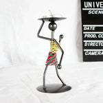 Retro Wrought Iron Man-shaped Candlestick Ornament Restaurant Table Decoration Props, 21, 22, 23, 26
