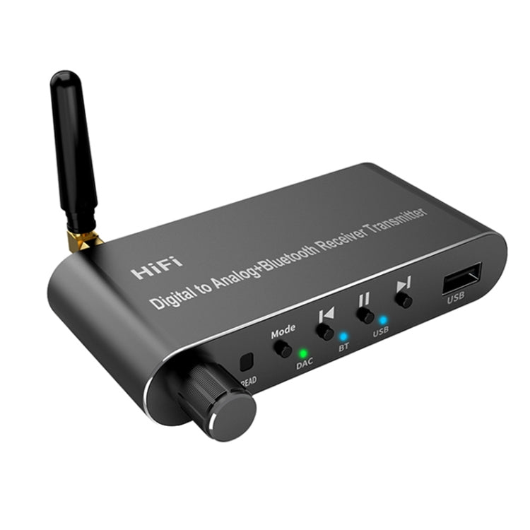 เครื่องรับส่งเสียงบลูทูธ 5.1 พร้อมไฟเบอร์ออปติก โคแอกเชียล USB และรีโมทคอนโทรล รุ่น A05