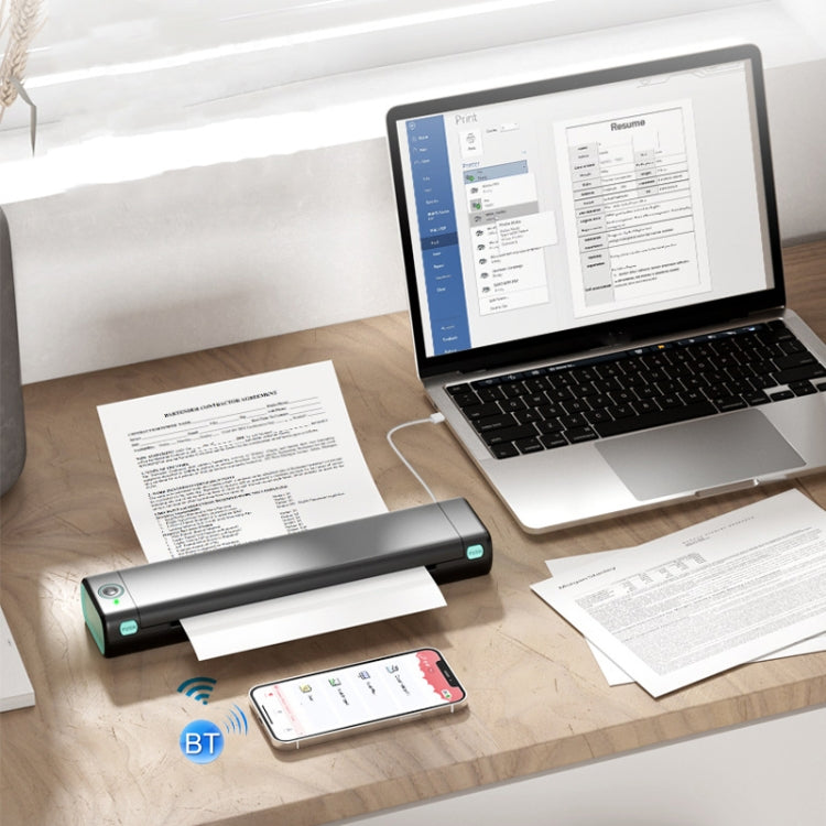 เครื่องพิมพ์ความร้อนแบบพกพาไร้สาย Bluetooth M08F รุ่นสีดำเขียว ขนาด A4 รุ่นสีดำ ขนาด A4 รุ่นสีขาว ขนาด A4 รุ่นสีขาวส้ม ขนาด A4 รุ่นสีเขียว ขนาด A4 รุ่นสีชมพู ขนาด A4 รุ่นสีเทา ขนาด A4 รุ่นสีเงิน ขนาด A4 รุ่นสีดำเขียว ขนาด Letter