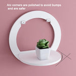 Wall Hanging Shelf Flower Pot Multifunctional Storage Box Room Decoration, Round