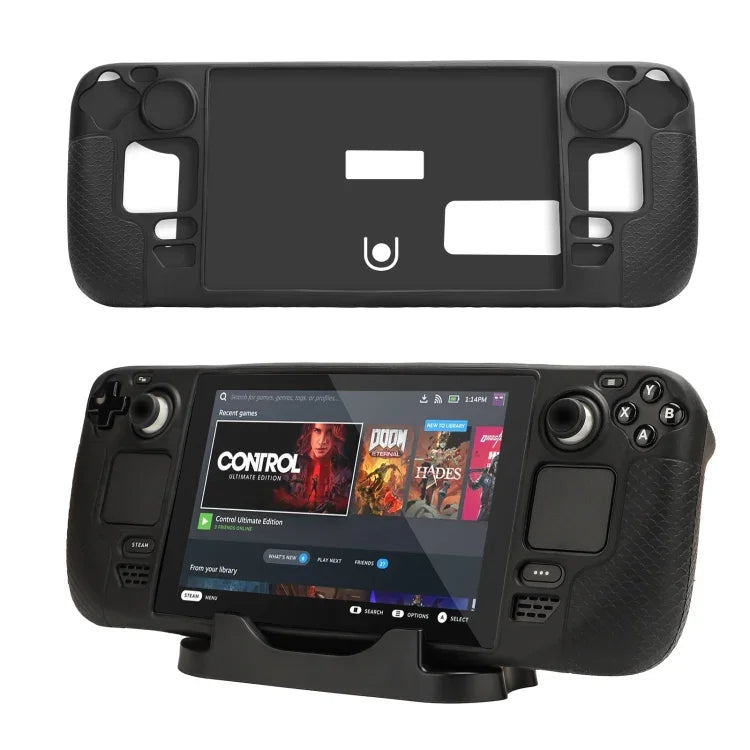สำหรับเคสซิลิโคนเครื่องเล่นเกม Steam Deck Hifylux ST-PF14 ป้องกันรอยขีดข่วน กันลื่น พร้อมสายคล้องมือ เคสซิลิโคนสีน้ำเงิน เคสซิลิโคนสีแดง