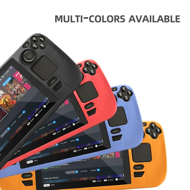 สำหรับเคสซิลิโคนเครื่องเล่นเกม Steam Deck Hifylux ST-PF14 ป้องกันรอยขีดข่วน กันลื่น พร้อมสายคล้องมือ เคสซิลิโคนสีน้ำเงิน เคสซิลิโคนสีแดง