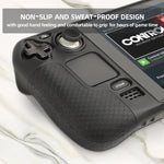 สำหรับเคสซิลิโคนเครื่องเล่นเกม Steam Deck Hifylux ST-PF14 ป้องกันรอยขีดข่วน กันลื่น พร้อมสายคล้องมือ เคสซิลิโคนสีน้ำเงิน เคสซิลิโคนสีแดง