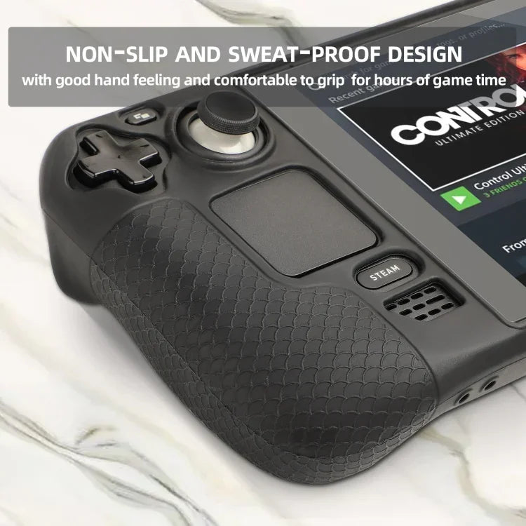 สำหรับเคสซิลิโคนเครื่องเล่นเกม Steam Deck Hifylux ST-PF14 ป้องกันรอยขีดข่วน กันลื่น พร้อมสายคล้องมือ เคสซิลิโคนสีน้ำเงิน เคสซิลิโคนสีแดง