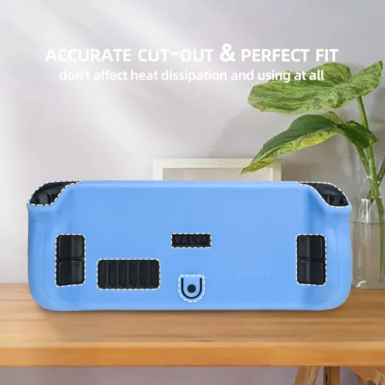 สำหรับเคสซิลิโคนเครื่องเล่นเกม Steam Deck Hifylux ST-PF14 ป้องกันรอยขีดข่วน กันลื่น พร้อมสายคล้องมือ เคสซิลิโคนสีน้ำเงิน เคสซิลิโคนสีแดง