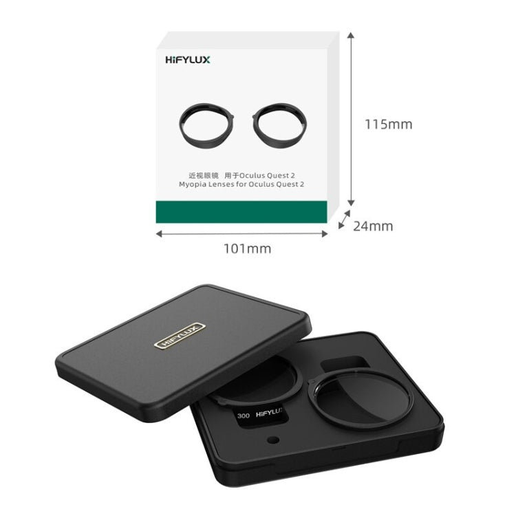 สำหรับ Oculus Quest 2 Hifylux Q2-QF11 กรอบเลนส์สายตาสั้นแบบอะซิริกแอสเฟอริกคู่สำหรับแว่นตา VR