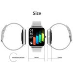 H10 นาฬิกาอัจฉริยะหน้าจอ 1.69 นิ้ว โทร Bluetooth รองรับการวัดอัตราการเต้นหัวใจ/ความดันโลหิต/การนอนหลับ สีดำ ชมพู เหลือง เทา น้ำเงินตาข่าย+ซิลิโคน ดำตาข่าย+ซิลิโคน ชมพูตาข่าย+ซิลิโคน ทองตาข่าย+ซิลิโคน เงินตาข่าย+ซิลิโคน