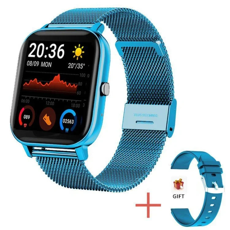 H10 นาฬิกาอัจฉริยะหน้าจอ 1.69 นิ้ว โทร Bluetooth รองรับการวัดอัตราการเต้นหัวใจ/ความดันโลหิต/การนอนหลับ สีดำ ชมพู เหลือง เทา น้ำเงินตาข่าย+ซิลิโคน ดำตาข่าย+ซิลิโคน ชมพูตาข่าย+ซิลิโคน ทองตาข่าย+ซิลิโคน เงินตาข่าย+ซิลิโคน