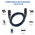 สายเสียง Canon แบบตัวผู้เป็นตัวเมีย สำหรับไมโครโฟน เพาเวอร์แอมพลิฟายเออร์ XLR, KN006 ความยาว 1m, 1.5m, 2m, 3m, 5m, 10m, 15m, 20m
